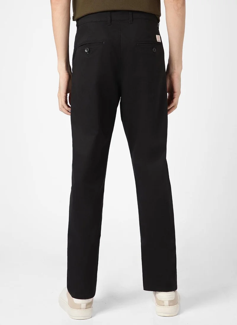 Urbano Fashion  Urbano Fashion Men's Black Cotton Regular Fit Casual Chinos Trousers Stretch for Men | Best Price UAE